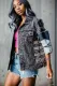 Fashion Denim Holes Print Jacket Vest ZDF-31287