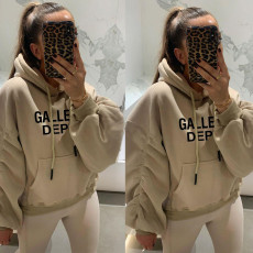 Letter Print Long Sleeve Hooded Sweatshirts XMF-311