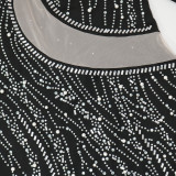 Sexy Single Shoulder Sequin Hot Drill Mini Dress CYA-900307