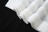 Fashion Solid Color Knit Short Sleeve Maxi Dress XEF-34607