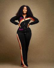 Plus Size Fashion Patchwork Long Sleeve Casual Sport Pants Suit WAF-7749515