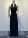 Solid Color Irregular Sexy Maxi Dress NY-10585