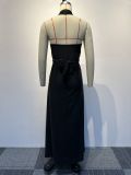 Solid Color Irregular Sexy Maxi Dress NY-10585