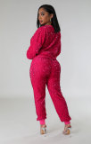 Fashion Sequin Long Sleeve Two Piece Pants Set XHXF-8682