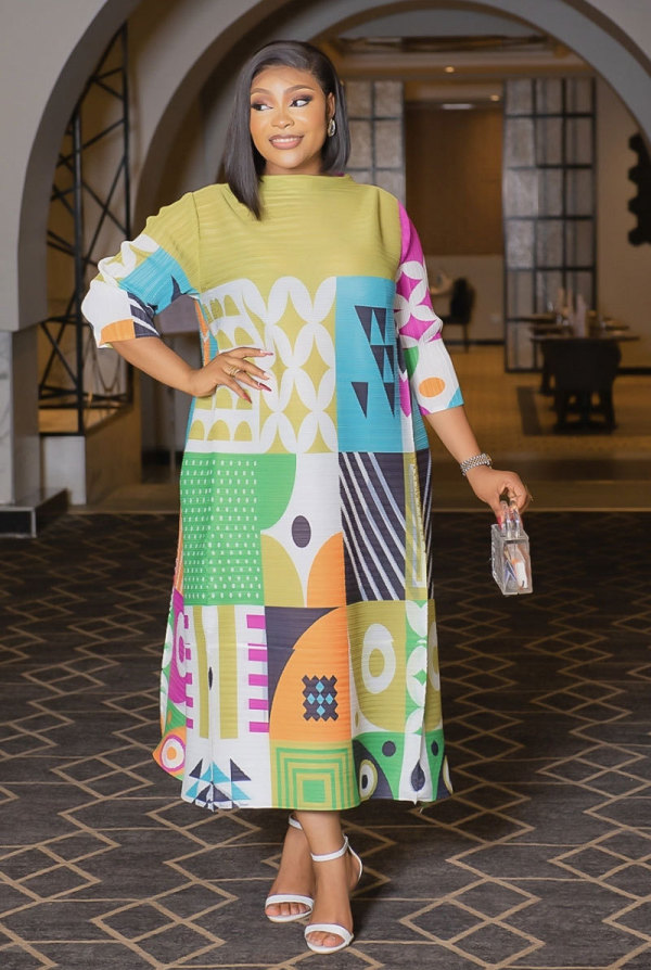 Long Sleeve Print Slim Maxi Dress XHXF-951