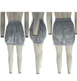 Solid Color Pocket Casual Skirts MOF-8929