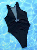 Mesh Patchwork One Piece Swimsuit CSYZ-285