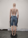 Fashion Fringe Stretch Denim Short QYXZ-9138