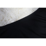 Solid Long Sleeve Coat+U Neck Vest+Pencil Pants 3 Piece Set YF-10584