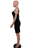 Sexy Sling Backless Bead Mini Dress XHXF-371