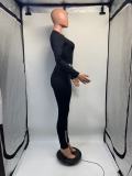 Letter Printed Skinny Long Sleeve Pants Two Piece Set GDNY-1068