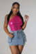 Fashion Pocket Slim Denim MIni Skirt LX-3555