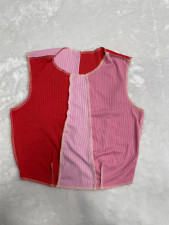 Contrast Color Patchwork Sleeveless Two Piece Pants Set XYF-XY9082