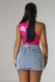 Fashion Pocket Slim Denim MIni Skirt LX-3555