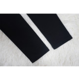 Color Clock Long Sleeve Wide Leg Jumpsuit YF-10590