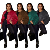 Solid Color Long Sleeve Slim Down Jackets MEM-88513