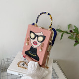 Graffiti Retro Chain Cell Phone Bag HCFB-303154