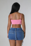 Slim Fit Love Pocket Denim Skirt LX-6963