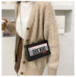 Radio Tape Chain Shoulder Crossbody Small Square Bag HCFB-171398
