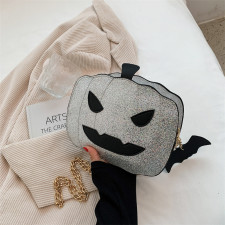 Halloween Pumpkin Sequin Chain Shoulder Crossbody Bag HCFB-121