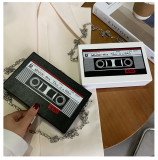 Radio Tape Chain Shoulder Crossbody Small Square Bag HCFB-171398