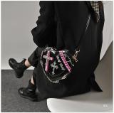 Cross Heart Studded Punk Style Shoulder Bag HCFB-36101