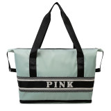 PINK Letter Print Fitness Sports Shoulder Travel Bag HCFB-20807