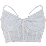 Solid Sexy Lace Sleeveless Shorts Two Piece Set BY-6658