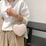 Sequin Heart Tote Crossbody Evening Bag HCFB-352207