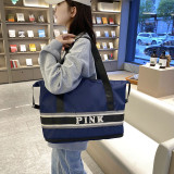 PINK Letter Print Fitness Sports Shoulder Travel Bag HCFB-20807