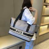 PINK Letter Print Fitness Sports Shoulder Travel Bag HCFB-20807
