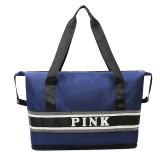 PINK Letter Print Fitness Sports Shoulder Travel Bag HCFB-20807