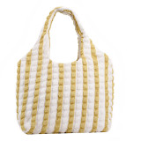 Pleated Waffle Large Capacity Shopping Bag HCFB-20627