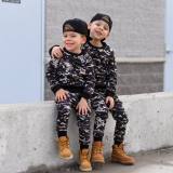 Kids Boy Camouflage Print Sweatshirts Two Piece Pants Set GYMF-120