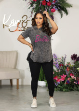 Plus Size Casual Sport Short Sleeve Pants Two Piece Set WAF-7589340