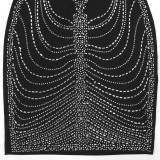 Sexy Sling Tassel Hot Drill Nightclub Dress CYA-900790