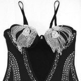 Sexy Sling Tassel Hot Drill Nightclub Dress CYA-900790