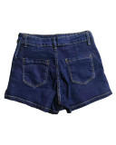 Fashion Denim Pleated Ultra-short Culottes QXTF-8205