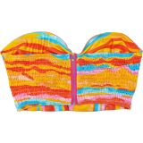 Sexy Stripe Print Wrap Chest Tops And Skirt Two Piece Set BY-6646