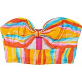 Sexy Stripe Print Wrap Chest Tops And Skirt Two Piece Set BY-6646