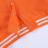 Long Sleeve Color Contrast Short Baseball Coat FL-23401