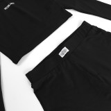 Casual Long Sleeve Tops And Micro Flare Pant 2 Piece Set FL-23423