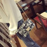 Printed Chain Lock Clasp Crossbody Small Square Bag HCFB-239778