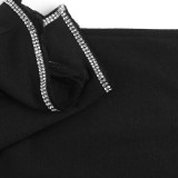 Fashion Diamond Long Sleeve Split Midi Dress  FL-YY23445MH