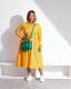 Solid Color Long Sleeve Tie Up Shirt Dress GYLY-10211