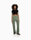 Plus Size Solid Color Slim Straight Pants GOFY-714471890972