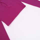 Cross Hollow Out Slim Long Sleeve Top FL-23523