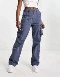 Plus Size Solid Color Slim Straight Pants GOFY-714471890972