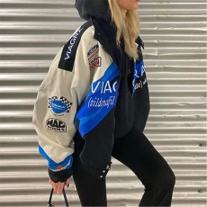 Print Casual Color Block Sport Wind Jacket GOFY-101005