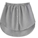Plus Size Layered Underlay Bottom Half Plaid Skirt GOFY-15888
